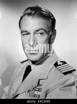 Gary Cooper, Portrait publicitaire pour le film, 'la cour martiale de Billy Mitchell', 1955 Banque D'Images