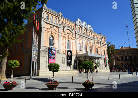 19e siècle el Teatro de Romea (Théâtre Romea), Plaza Julian Romea, Murcie, Région de Murcie, Royaume d'Espagne Banque D'Images