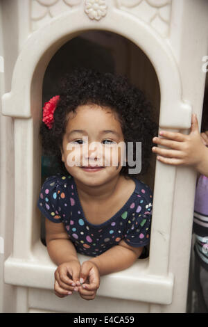 Les enfants sont "nous" l'école maternelle et early learning centre à Kensington, un quartier multiculturel dans Brooklyn, New York. Banque D'Images