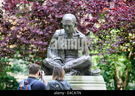 Statue de Mahatma Gandhi, Tavistock Square, Londres Banque D'Images