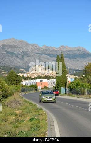 Route de Polop de la marina, la Marina Baixa, Costa Blanca, Alicante Province, Royaume d'Espagne Banque D'Images