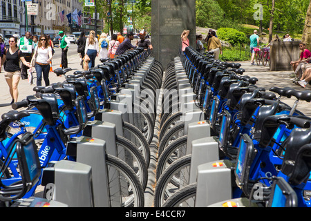 Des vélos sont Citi photo de la gare de New York, NY Banque D'Images