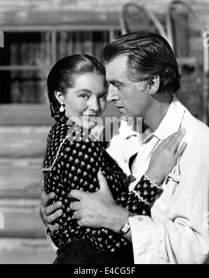 Le nord sauvage 1952 MGM film avec Stewart Granger et Cyd Charisse Banque D'Images