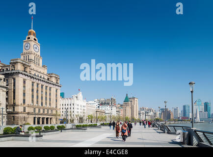 Le Bund Riverside à Shanghai Chine Banque D'Images