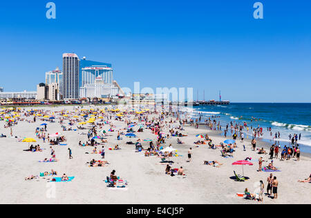 La plage d'Atlantic City, New Jersey, USA Banque D'Images