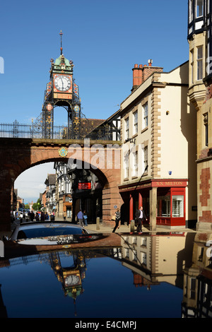 L'Eastgate Clock à Chester city centre UK Banque D'Images