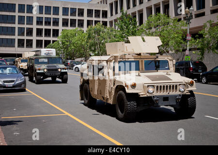 La Police militaire US Army Humvee chariot - Washington, DC USA Banque D'Images