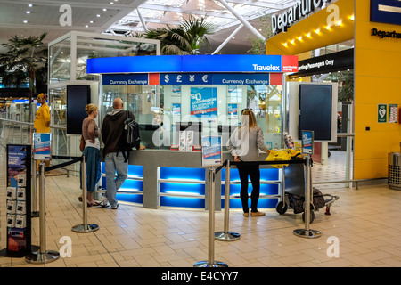 Bureau de change à l'aéroport international de Brisbane Banque D'Images