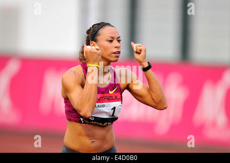 Montreuil, France. 7 juillet, 2014. Cindy Billaud - 100m haies Meeting de Montreuil 2014. © Aurélien Meunier/Icon Sport/Cal/ZUMAPRESS.com/Alamy médias Sport Live News Banque D'Images