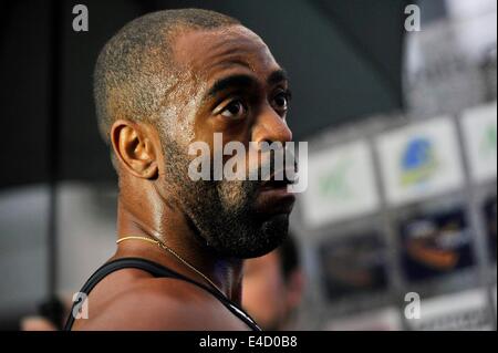 Montreuil, France. 7 juillet, 2014. Tyson Gay - 100m Séance de Montreuil 2014. © Aurélien Meunier/Icon Sport/Cal/ZUMAPRESS.com/Alamy médias Sport Live News Banque D'Images