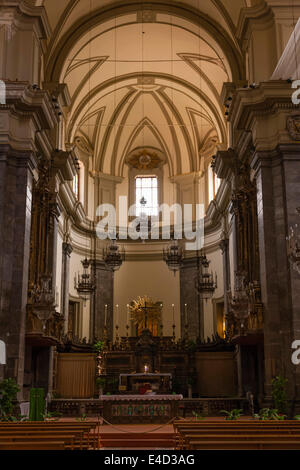 Intérieur de l'église San Domenico, Église de Saint Dominique, Palerme, Province de Palerme, Sicile, Italie Banque D'Images