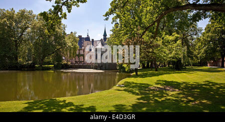 Château de Darfeld, château à douves, Rosendahl, Münsterland, Rhénanie du Nord-Westphalie, Allemagne Banque D'Images