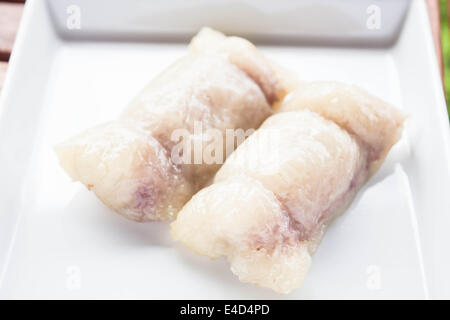 Tas de purée de banane du remplissage près, stock photo Banque D'Images