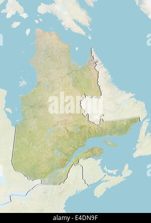 Province de Québec, Canada, carte en relief Banque D'Images