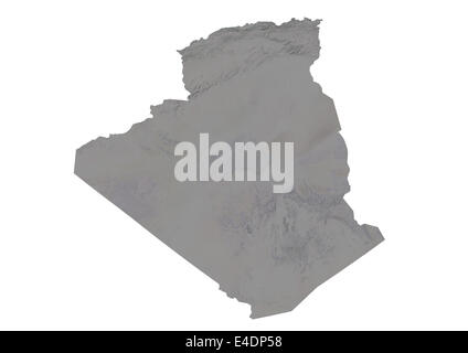 L'Algérie, carte en relief Banque D'Images