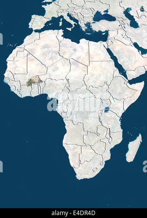Le Burkina Faso, image satellite Banque D'Images