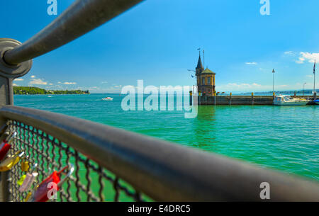 Le port de constance. Le lac de Constance, Bade-Wurtemberg, Allemagne Banque D'Images