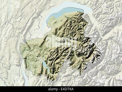 Département de Haute-Savoie, France, carte en relief Banque D'Images