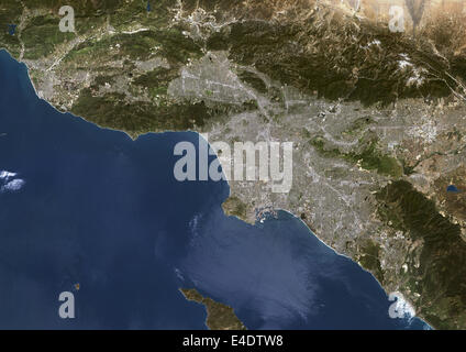 Los Angeles, Californie, USA, True Color Image satellite. Los Angeles, Californie, USA. La couleur vraie image satellite de la ville