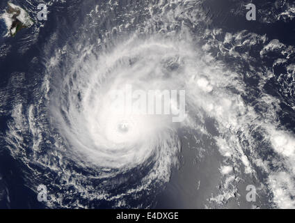 L'ouragan Flossie, Océan Pacifique, en 2007, True Color Image satellite. L'ouragan Flossie le 13 août 2007 sur la Pac Banque D'Images