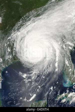 L'ouragan Katrina, en Louisiane, aux Etats-Unis, le 29/08/2005, True Color Image satellite. L'ouragan Katrina le 29 août 2005 au sud-est Banque D'Images