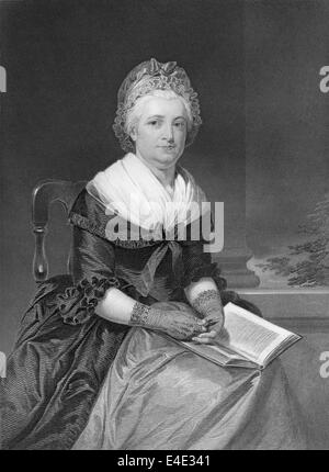 Martha Dandridge Custis Washington, 1731 - 1802, l'épouse de George Washington, le premier président des États-Unis, Banque D'Images