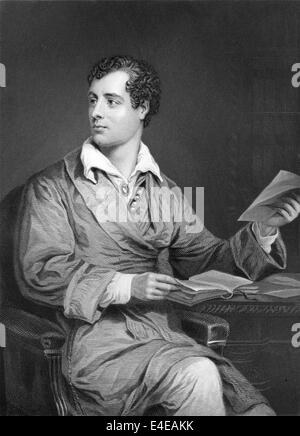 George Gordon Noel Byron, 6e baron Byron de Rochdale, 1788 - 1824, un poète britannique, Banque D'Images