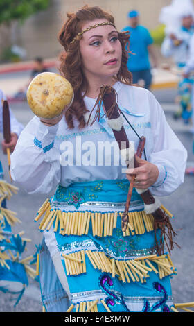 Native American participe au défilé Helldorado Days a eu lieu à Las Vegas Banque D'Images