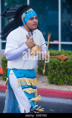 Native American participe au défilé Helldorado Days a eu lieu à Las Vegas Banque D'Images