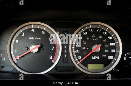 Tableau de bord de voiture Banque D'Images