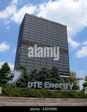 DETROIT, MI - 6 juillet : DTE Energy, dont le siège social à Detroit sont affichés le 6 juillet 2014, consacré un million de dollars pour appuyer 500 Banque D'Images
