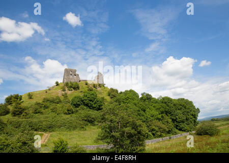 Dryslwyn château, construit par les Princes de Galles, haut au-dessus de la rivière Towy dans Carmarthenshire, Pays de Galles. Banque D'Images