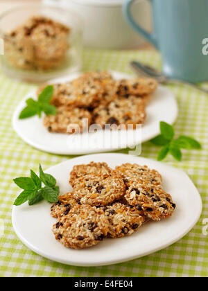 Cookies au muesli sans farine. Recette disponible. Banque D'Images