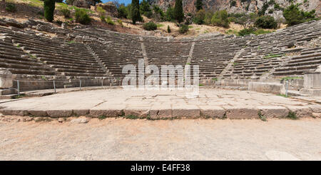 Théâtre antique de Delphes, Phocide, Grèce. Banque D'Images