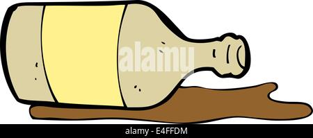 Caricature de la bière renversé Illustration de Vecteur