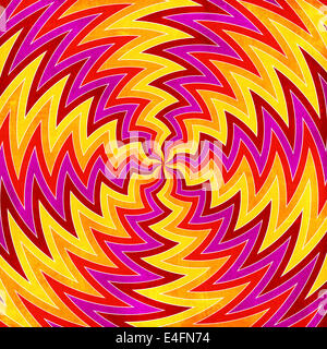 Rayons de soleil rouge, jaune, orange et rose swirls background Banque D'Images