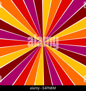 Rayons de soleil rouge, jaune, orange et rose background Banque D'Images