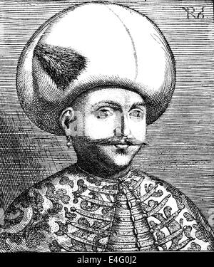 Mehmed III Adli (1566 ð 1603). Sultan de l'Empire Ottoman de 1595 jusqu'à sa mort. Gravure par Philip Uffenbach (1570-1639) Banque D'Images