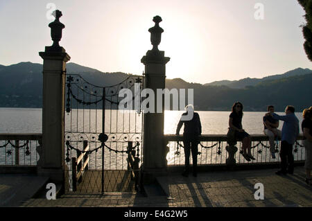 Giardini Villa Bossi en Orta San Giulio, lac d'Orta, Lago d'Orta , Piémont en Italie. Banque D'Images