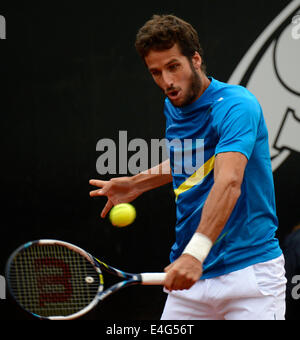 Stuttgart, Allemagne. 10 juillet, 2014. Joueur de tennis espagnol Feliciano Lopez en action au cours de son deuxième tour contre chez Mercedes Cup tournoi ATP de Stuttgart, Allemagne, 10 juillet 2014. Photo : DANIEL MAURER/dpa/Alamy Live News Banque D'Images