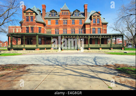 USA Illinois Chicago Hotel Florence est un ancien hôtel situé dans le quartier historique de Pullman sur le côté sud de Chicago, Illinois, USA. Banque D'Images