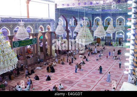 Le sanctuaire de l'Imam Hussein à Karbala Banque D'Images