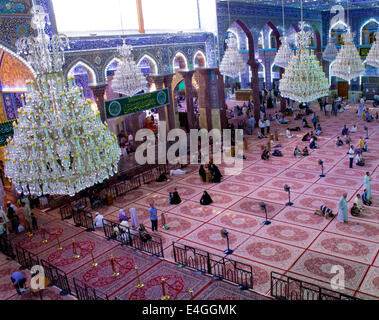 Le sanctuaire de l'Imam Hussein à Karbala Banque D'Images