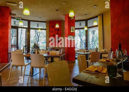 Restaurant SELVA DELLE TORRI à San Gimignano, Toscane, Italie Banque D'Images