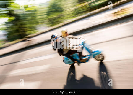 Classic Vespa Scooter, Brescia, Italie 2014 Banque D'Images