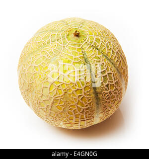 Fruit melon cantaloup (Cucumis melo) isolated on a white background studio. Banque D'Images