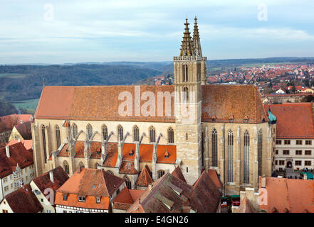 L'église St James de Rothenburg ob der Tauber, Allemagne Banque D'Images