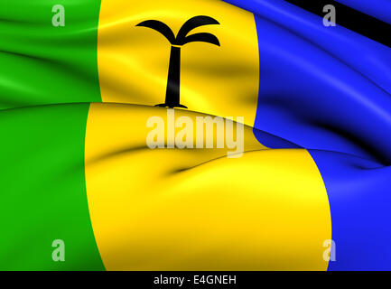 Saint Christopher-Nevis-Anguilla Drapeau. Close Up. Banque D'Images