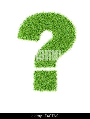 Alphabet d'herbe exclamation - écologie eco friendly le concept de type de caractère Banque D'Images