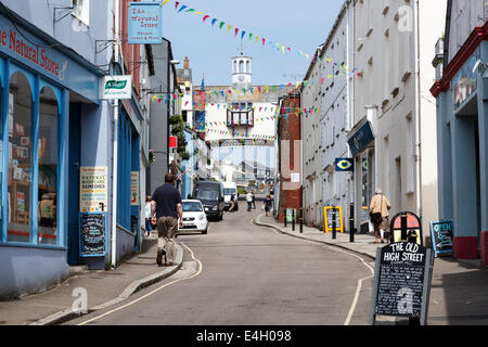 High street Falmouth cornwall england uk go Banque D'Images